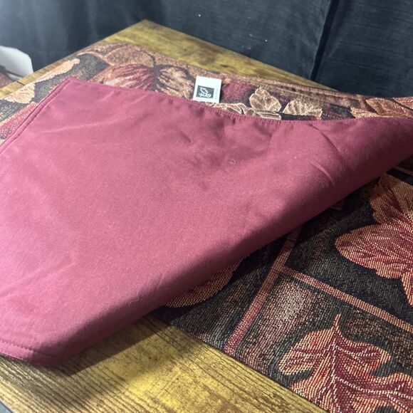 Fall Leaves Placemats Set of 4 & Table Runner Tapestry Reds Oranges Autumn Color - Picture 8 of 9